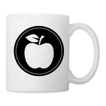 Apfel Symbol - Tasse - Weiß - Rechts
