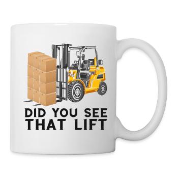 Warehouse drivers and warehouse workers for forklifts - Mug - white - Right