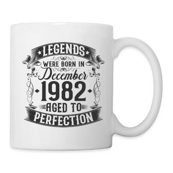 Millésime de décembre né en 1982 millésime anniversaire - Mug blanc - blanc - Droite