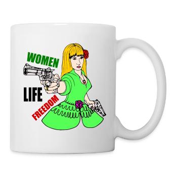 Women life freedom - Mug blanc - blanc - Droite