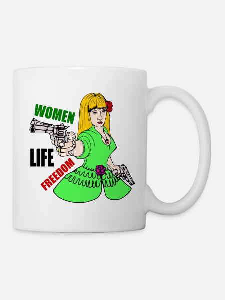 Women life freedom - Tasse - Weiß