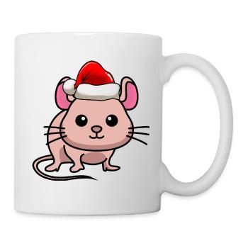 Souris BD Noël - Mug blanc - blanc - Droite