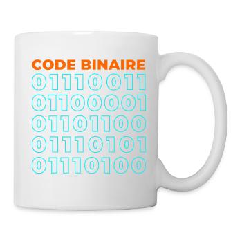 Code binaire - Mug blanc - blanc - Droite