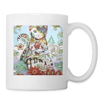 Chat de Noël - Mug blanc - blanc - Droite