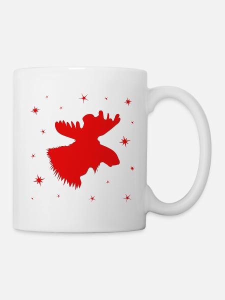 Elch Rentier Hirsch - Tasse - Weiß