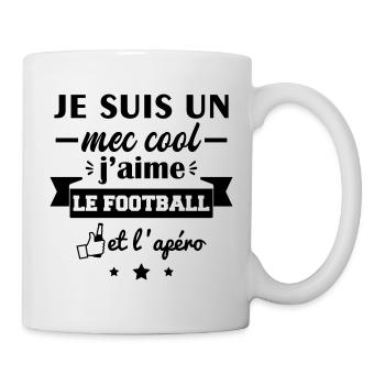 Mec cool football, idée cadeau footballeur - Mug blanc - blanc - Droite