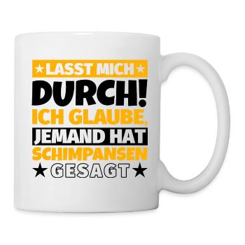 Schimpansen - Tasse - Weiß - Rechts