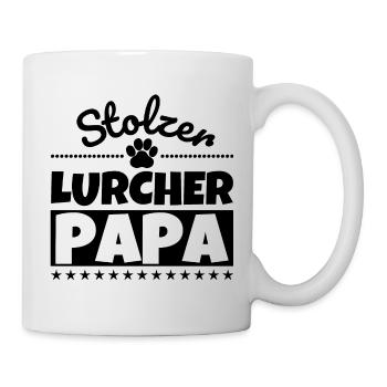 Lurcher lustig Herrchen Hund - Tasse - Weiß - Rechts