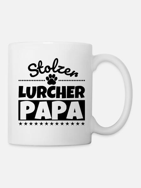Lurcher lustig Herrchen Hund - Tasse - Weiß