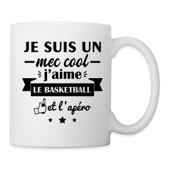 Mec cool basketball, idée cadeau basketteur - Mug blanc - blanc - Droite