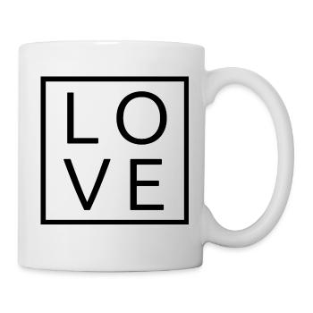 Cool Awesome Love Square Gift Men Women & Kids - Mug - white - Right