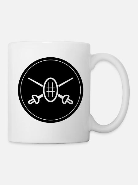 Cercle d’épée d’escrime - Mug blanc - blanc