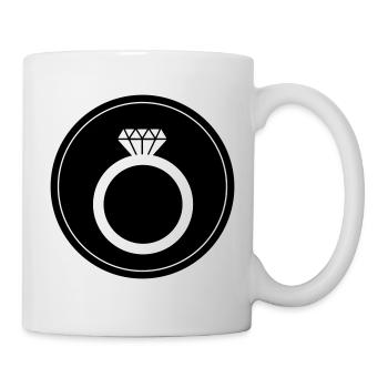 Eheringe symbol Kreis - Tasse - Weiß - Rechts