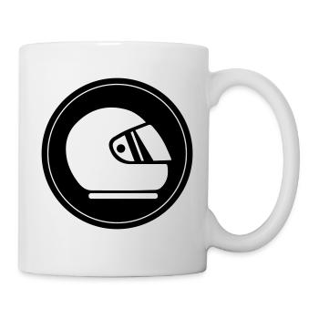 Racing driver helm racing circle - Mug - white - Right