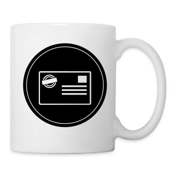 Briefmarke icon Kreis - Tasse - Weiß - Rechts