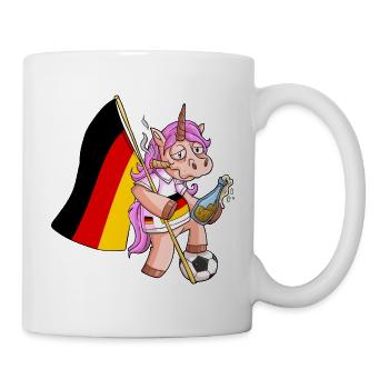Deutsches Party Einhorn - Tasse - Weiß - Rechts