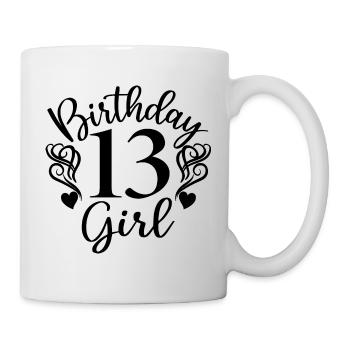 13th Birthday Women Her Birthday Girl 13 Years Old - Mug - white - Right