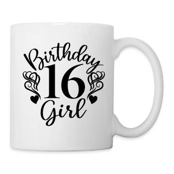 16th Birthday Women Her Birthday Girl 16 Years Old - Mug - white - Right