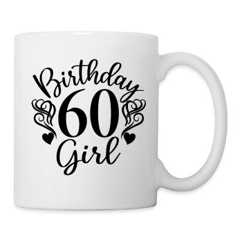 60e anniversaire Femmes Son anniversaire Fille 60 ans - Mug blanc - blanc - Droite