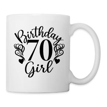 70th Birthday Women Her Birthday Girl 70 Years Old - Mug - white - Right