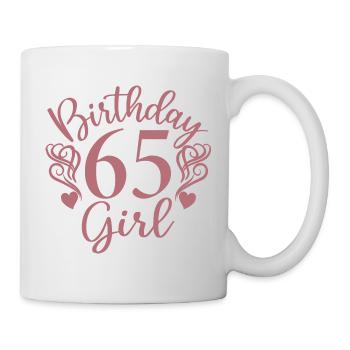65e anniversaire Femmes Son anniversaire Fille 65 ans - Mug blanc - blanc - Droite