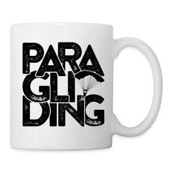 Retro Graphic Paragliding Paraglider Parachute Sky - Tasse - Weiß - Rechts
