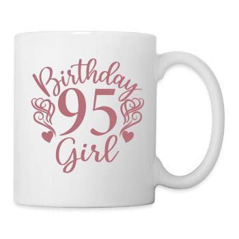 95th Birthday Women Her Birthday Girl 95 Years Old - Mug - white - Right