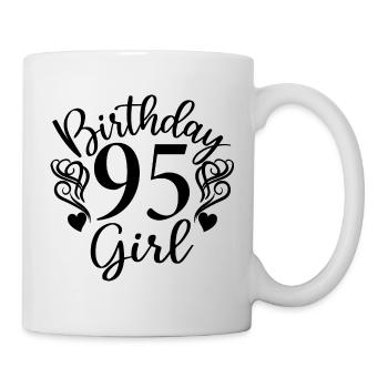 95th Birthday Women Her Birthday Girl 95 Years Old - Mug - white - Right