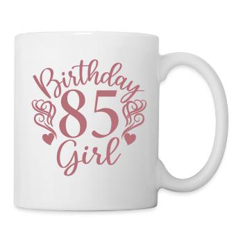 85e anniversaire Femmes Son anniversaire Fille 85 ans - Mug blanc - blanc - Droite