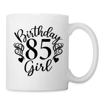 85e anniversaire Femmes Son anniversaire Fille 85 ans - Mug blanc - blanc - Droite