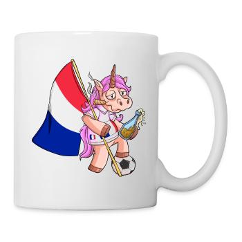 Frankreich Party Einhorn - Tasse - Weiß - Rechts