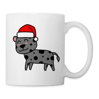 Leopard Comic Weihnachten Xmas - Tasse - Weiß - Rechts