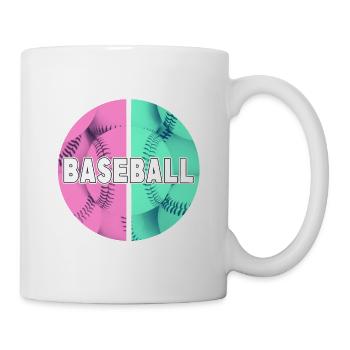 Baseball Ball Spieler USA Sport Vintage Retro - Tasse - Weiß - Rechts
