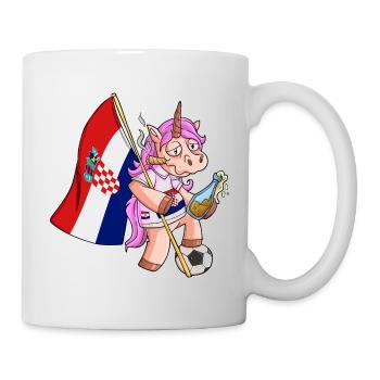 Kroaten Party Einhorn - Tasse - Weiß - Rechts