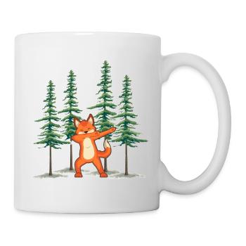 Forest shinrin yoku Forest Meditation "Fox in the Forest" - Mug - white - Right