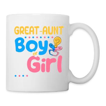 Rose ou bleu La grand-tante tante t’aime mieux - Mug blanc - blanc - Droite