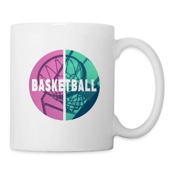 Basketball Basketballer Korb Dunking Sport Vintage - Tasse - Weiß - Rechts