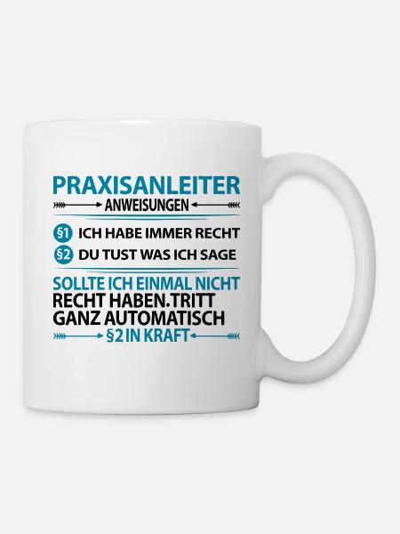 Praxisanleiter Praxisanleitung Abschiedsgeschenk - Tasse - Weiß