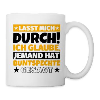 Buntspechte - Tasse - Weiß - Rechts