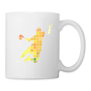 Handball Handball Joueur Handball Pixel Coloré - Mug blanc - blanc - Droite