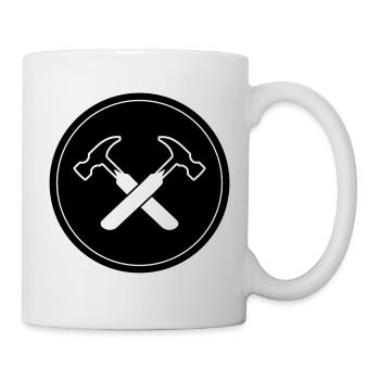 Symbole du marteau - Mug blanc - blanc - Droite