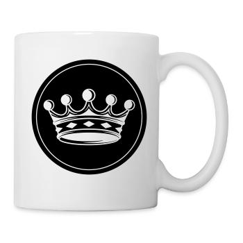 Krone Silhouette icon - Tasse - Weiß - Rechts