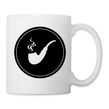 Pfeife rauchen - Tasse - Weiß - Rechts