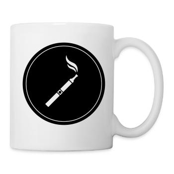 Silhouette de cigarette électronique - Mug blanc - blanc - Droite