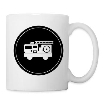 Voiture de pompiers - Mug blanc - blanc - Droite