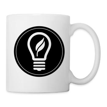 Glühbirne Symbol - Tasse - Weiß - Rechts