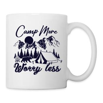 Camping Wohnmobil Van Vintage im Wohnwagen Caravan - Tasse - Weiß - Rechts
