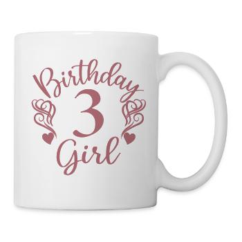 3. Geburtstagskind, 3 Jahre altes Geschenk für Kinder - Tasse - Weiß - Rechts