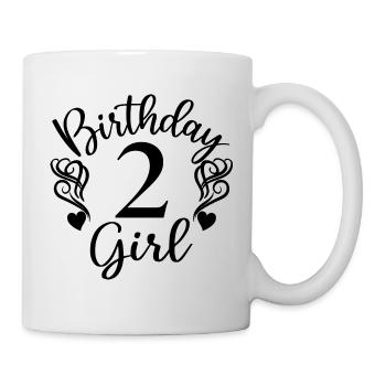 2ème anniversaire fille, 2 ans cadeau pour les enfants - Mug blanc - blanc - Droite