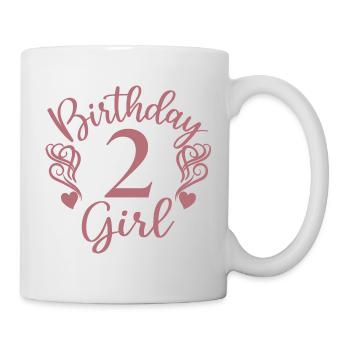 2ème anniversaire fille, 2 ans cadeau pour les enfants - Mug blanc - blanc - Droite